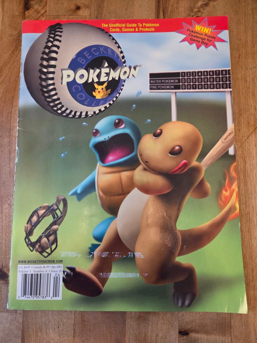 Vtg Apr 01 Beckett Pokémon Collector Magazine Vol 3 # 4 Issue 20 INTACT POSTER
